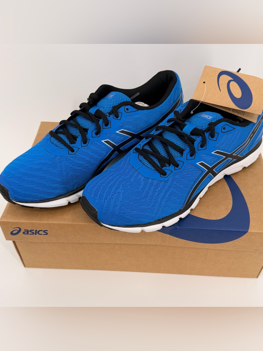 ASICS GEL-Zaraca 5 B Running Shoes Men’s 10 Blue Black 1011B137-400 NEW
